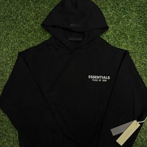 Brand New Black Essentials Hoodie Size Medium